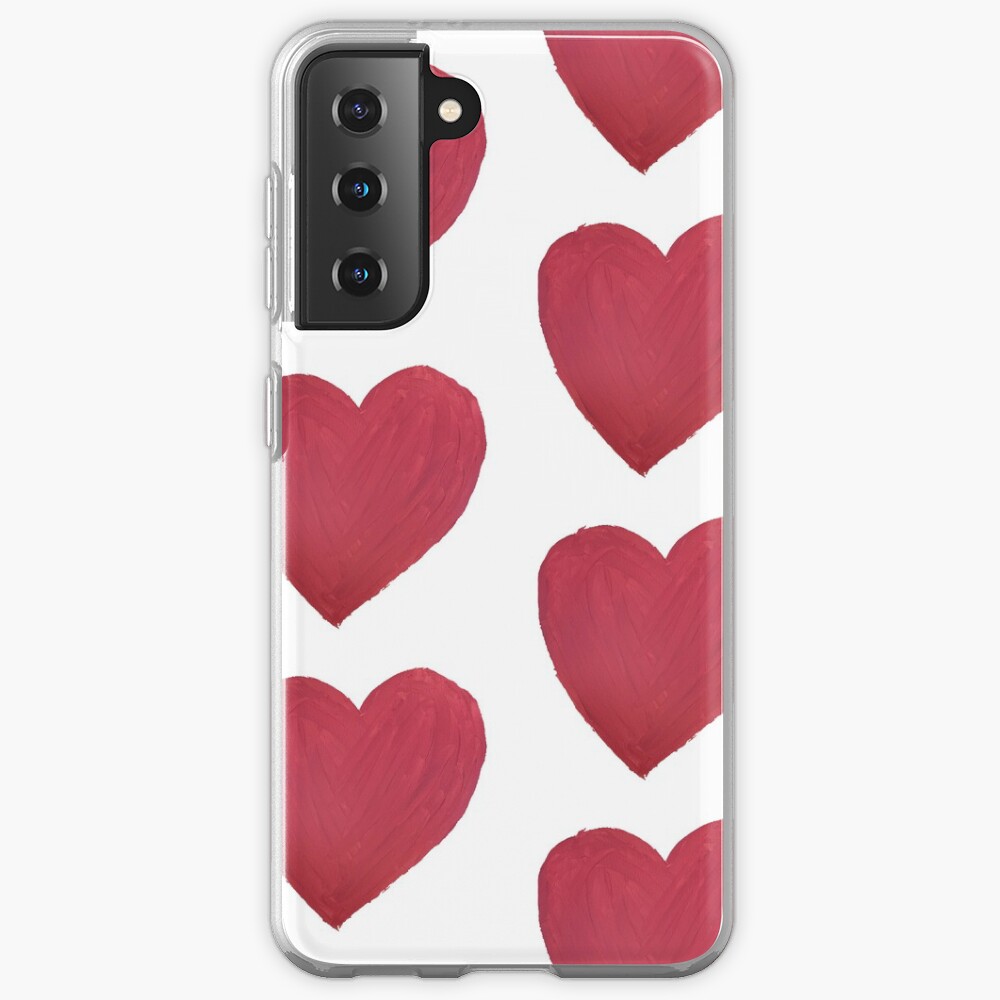 Hand Painted Red Valentine’s Day Heart Case & Skin for Samsung Galaxy