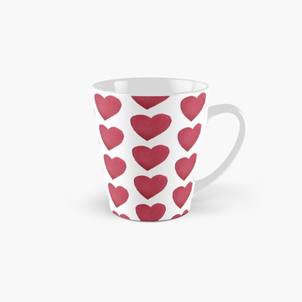 Hand Painted Red Valentine’s Day Heart Tall Mug