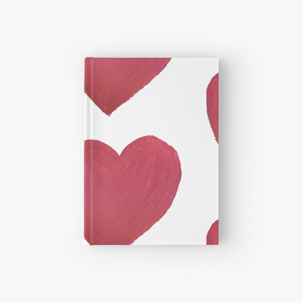 Hand Painted Red Valentine’s Day Heart Hardcover Journal