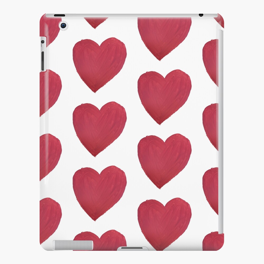 Hand Painted Red Valentine’s Day Heart iPad Case & Skin