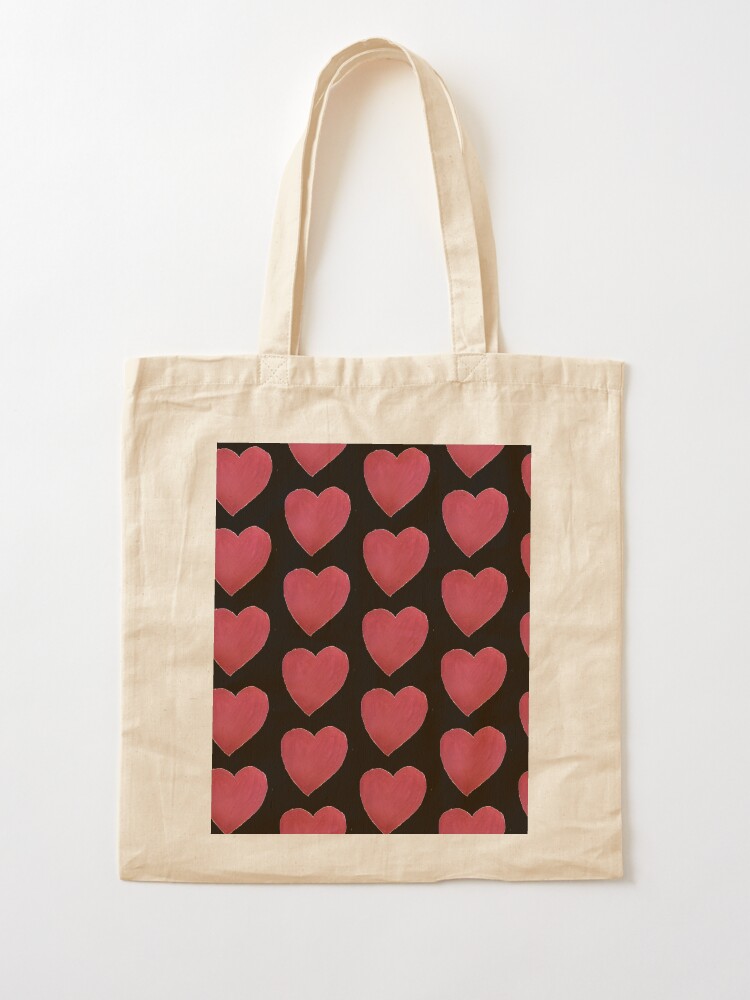 Alternate view of Hand Painted Red Valentine’s Day Heart Tote Bag