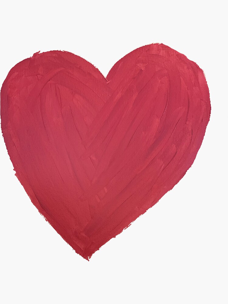 Hand Painted Red Valentine’s Day Heart by Margaretmilrose