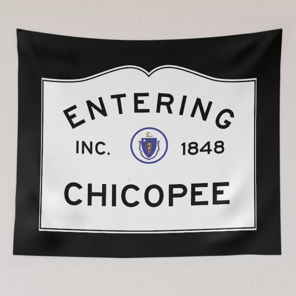 Item preview, Entering Chicopee Massachusetts - Commonwealth of Massachusetts Road Sign  designed and sold by NewNomads.