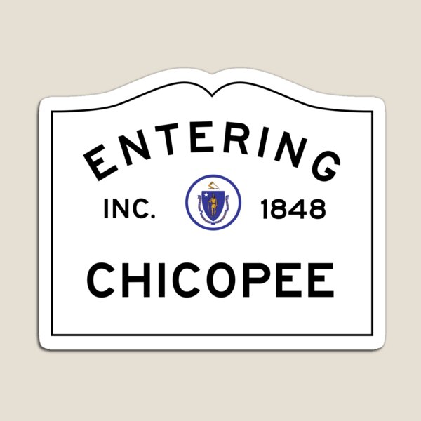 Entrar en Chicopee Massachusetts - Señalización de la Mancomunidad de Massachusetts Imán