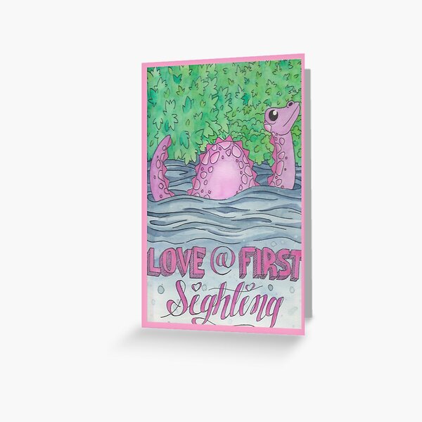 Nessie Valentine's Day Card Greeting Card