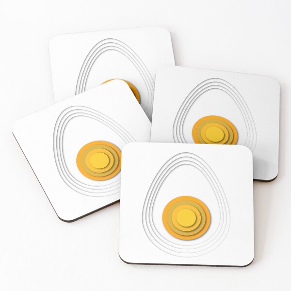 Item preview, Papercut design of half an egg yolk  designed and sold by NerdySherds.
