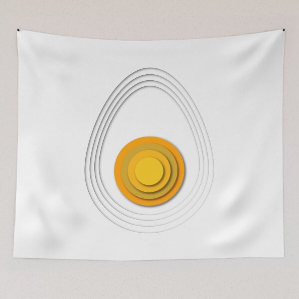 Item preview, Papercut design of half an egg yolk  designed and sold by NerdySherds.