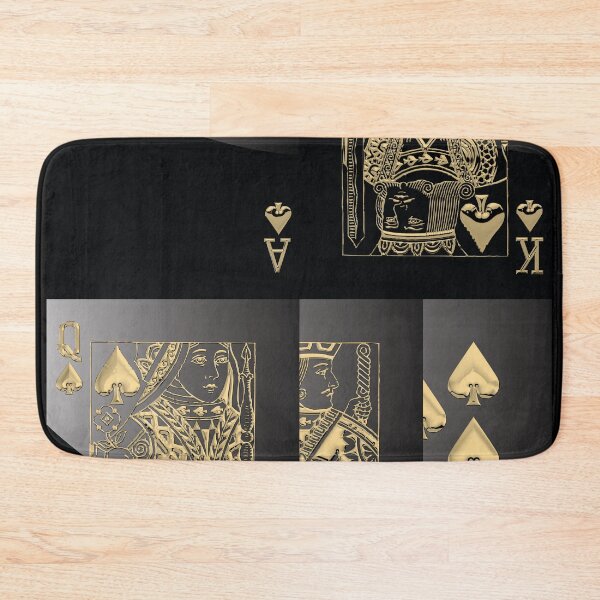 Item preview, Royal Straight Flush of Spades in Gold over Black No.1 designed and sold by Serge Averbukh Art Studio.