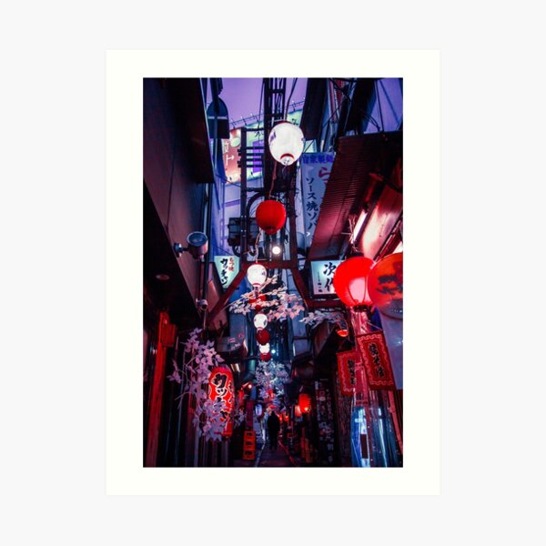Flowers and Lanterns Art Print