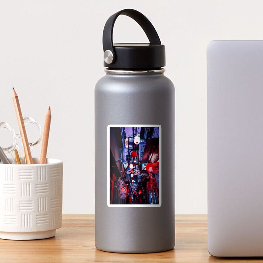 Flowers and Lanterns Sticker