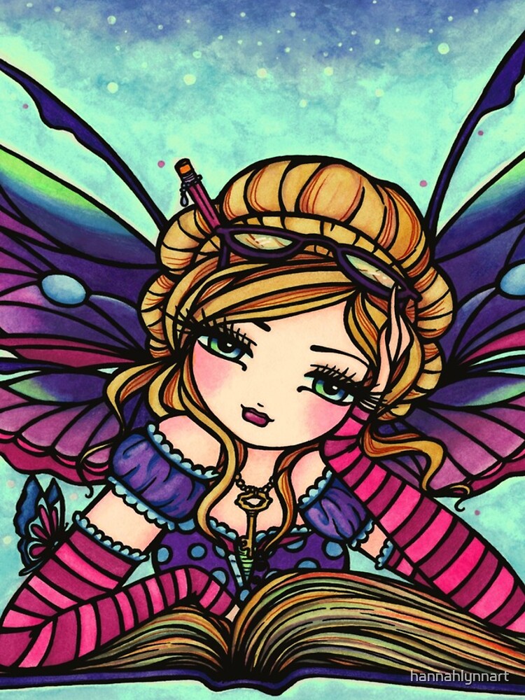 Bookworm Fairy by Hannah Lynn by hannahlynnart