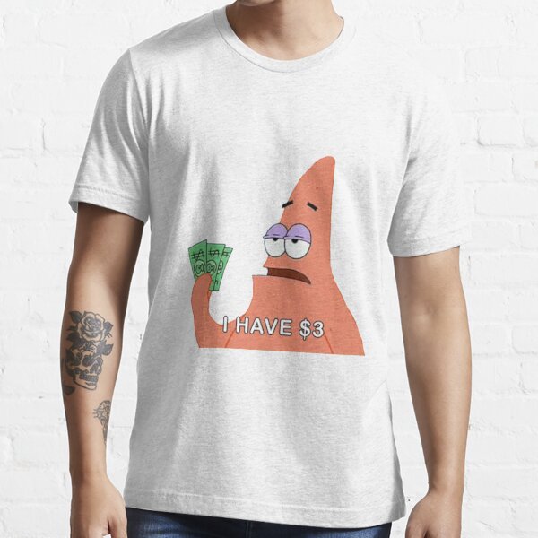 Tee Luv Men's Patrick Star Cartoon Character Face Shirt (XXL)