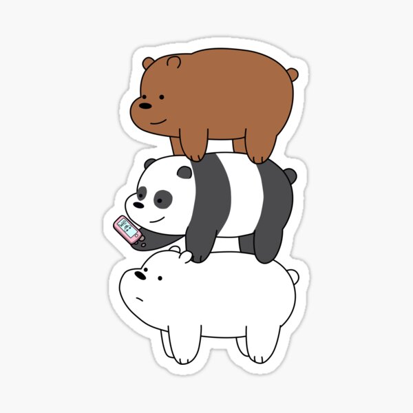 We Bare Bears™ Grizzly, Panda, and Ice bear Sticker