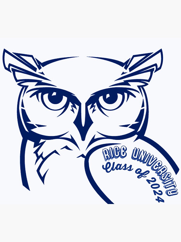 "Rice Class of 2024" Sticker for Sale by trosen12 Redbubble