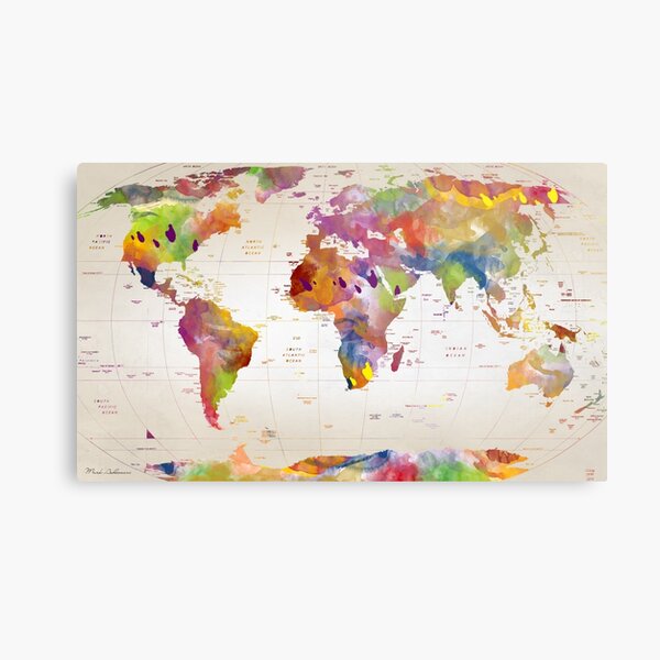map Metal Print