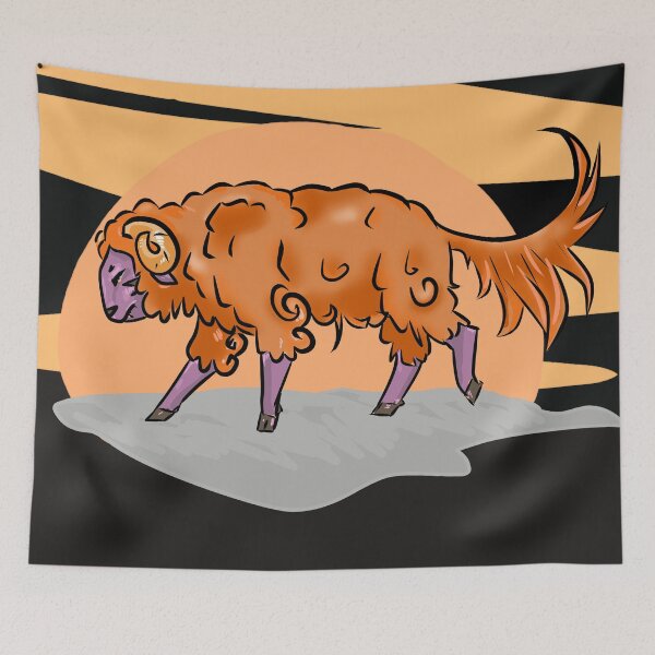 Item preview, Mythologically inspired beast in Sunset designed and sold by Sunflowerstudio1.