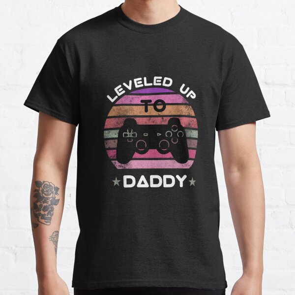 Leveled Up to Daddy Shirt Personalized – Personalized Drawing Gifts