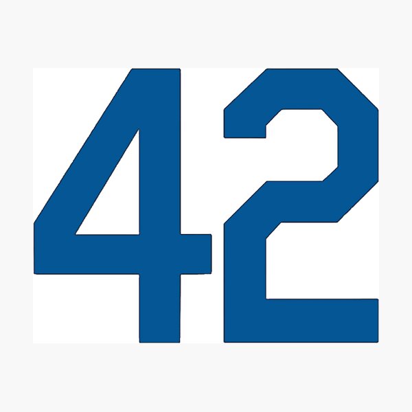 42 Jackie Robinson Sticker for Sale by bosoxicated