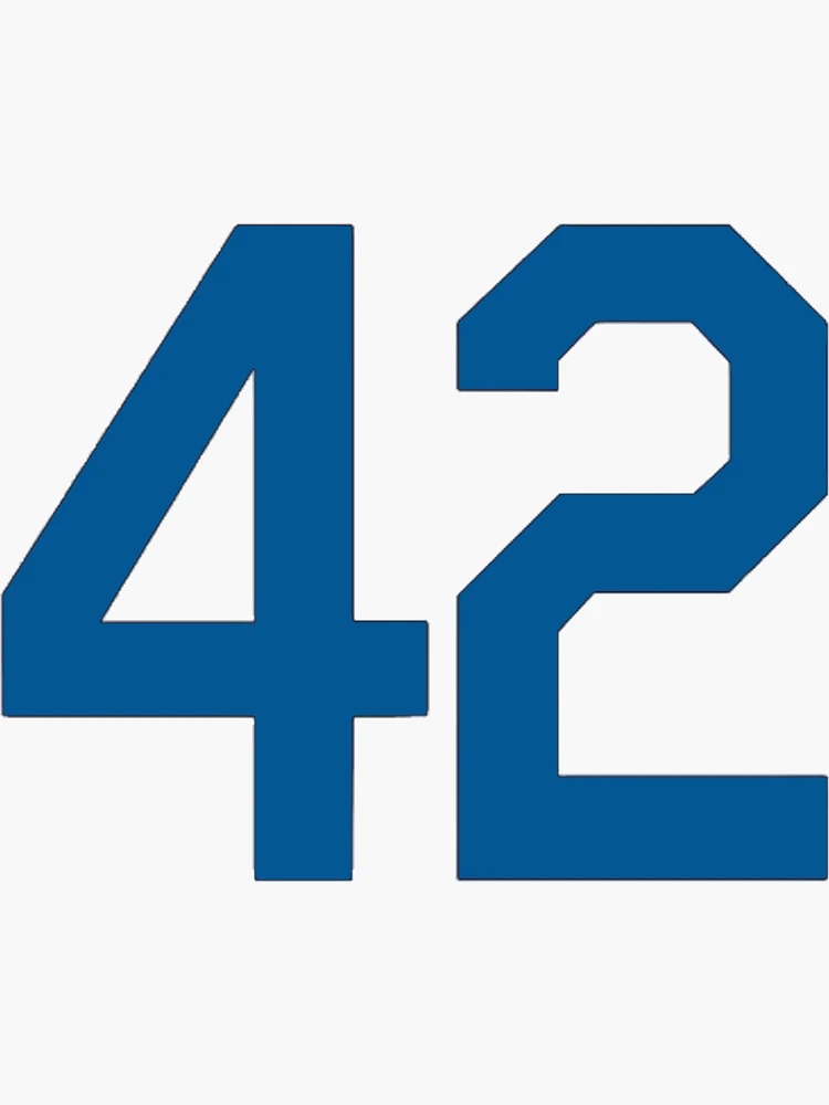 Baseball Number 42 Honoring Baseball Barrier Breaker Jackie Robinson |  Sticker
