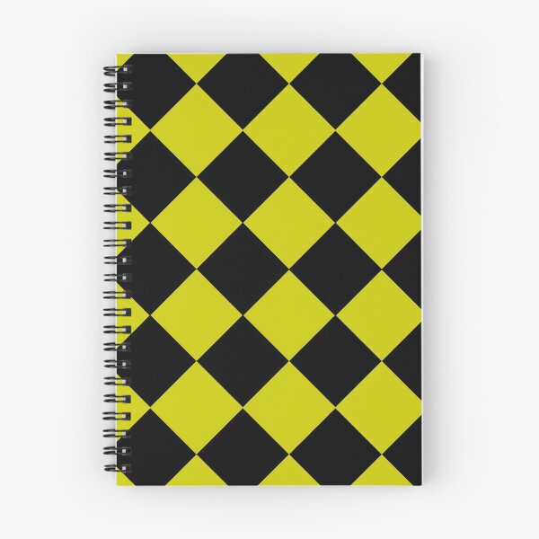Item preview, Retro 80s Yellow Black Checkerboard Diamonds, Large-Size Repeating Pattern designed and sold by Nicolette Olivier.