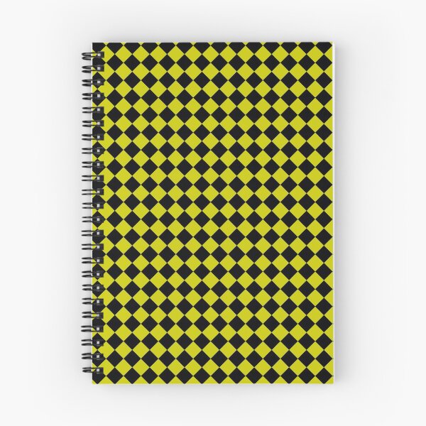 Item preview, Retro 80s Yellow and Black Checkerboard Diamonds, Small-Size Repeating Pattern designed and sold by Nicolette Olivier.