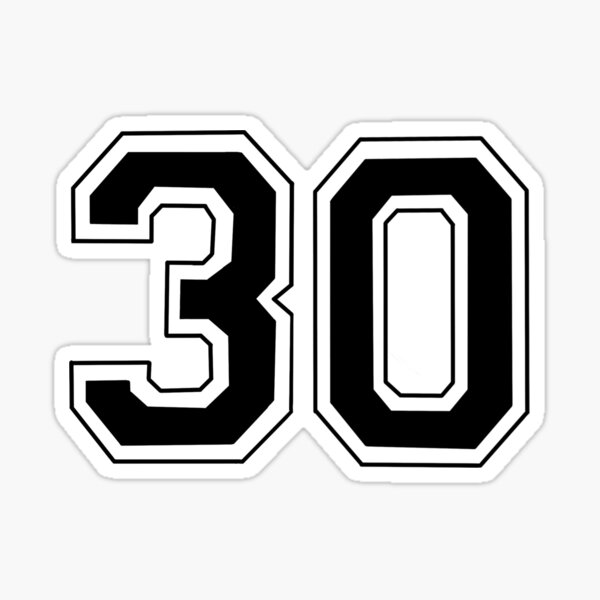 Op de een of andere manier bal Uil sport number 30" Sticker for Sale by Maelyn-Couch | Redbubble