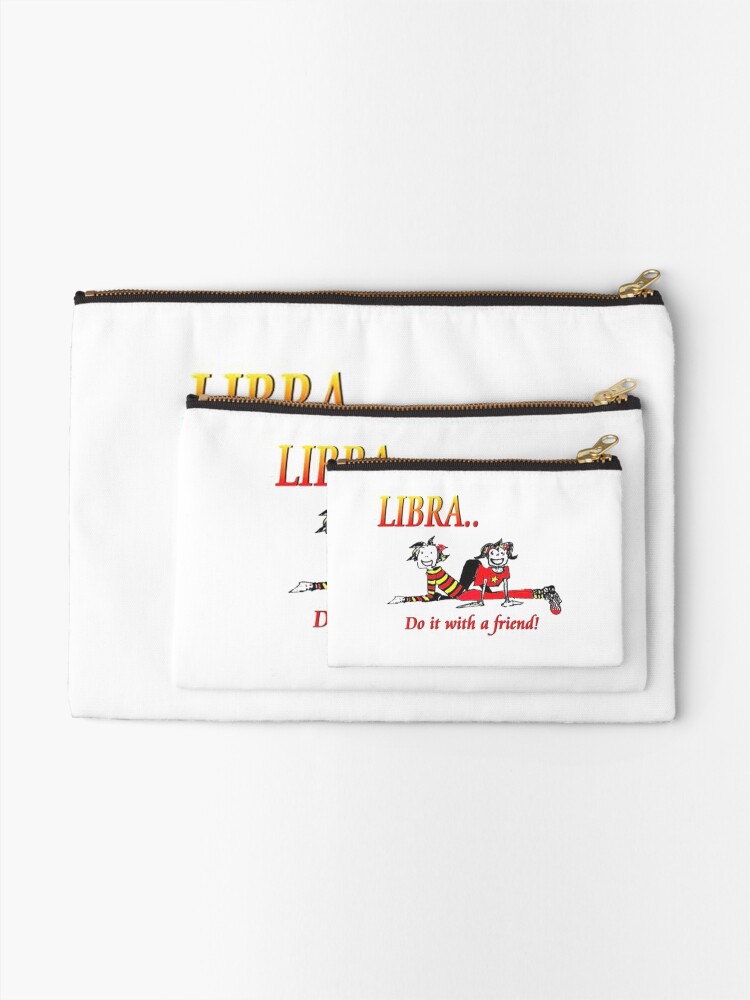 Alternate view of Libra - do it with a friend Zipper Pouch