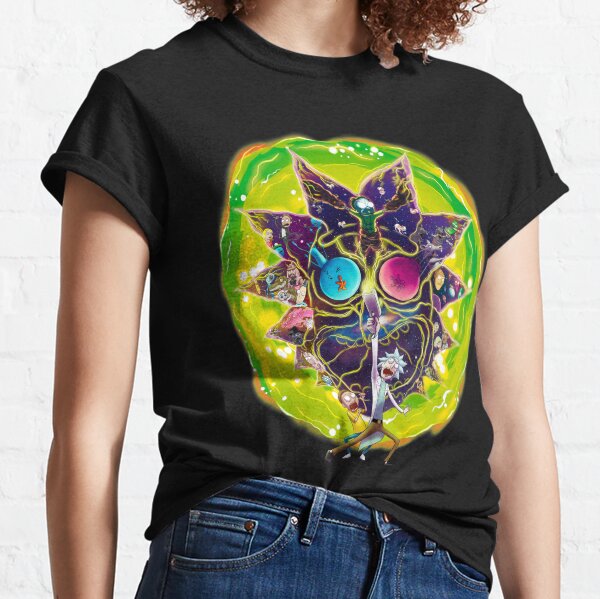 Rick and morty multiverse face by dinsdaleart Classic T-Shirt