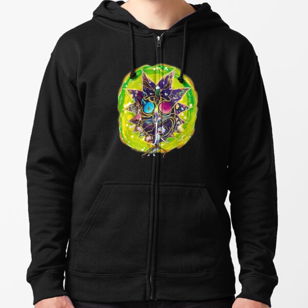 Rick and morty multiverse face by dinsdaleart Zipped Hoodie