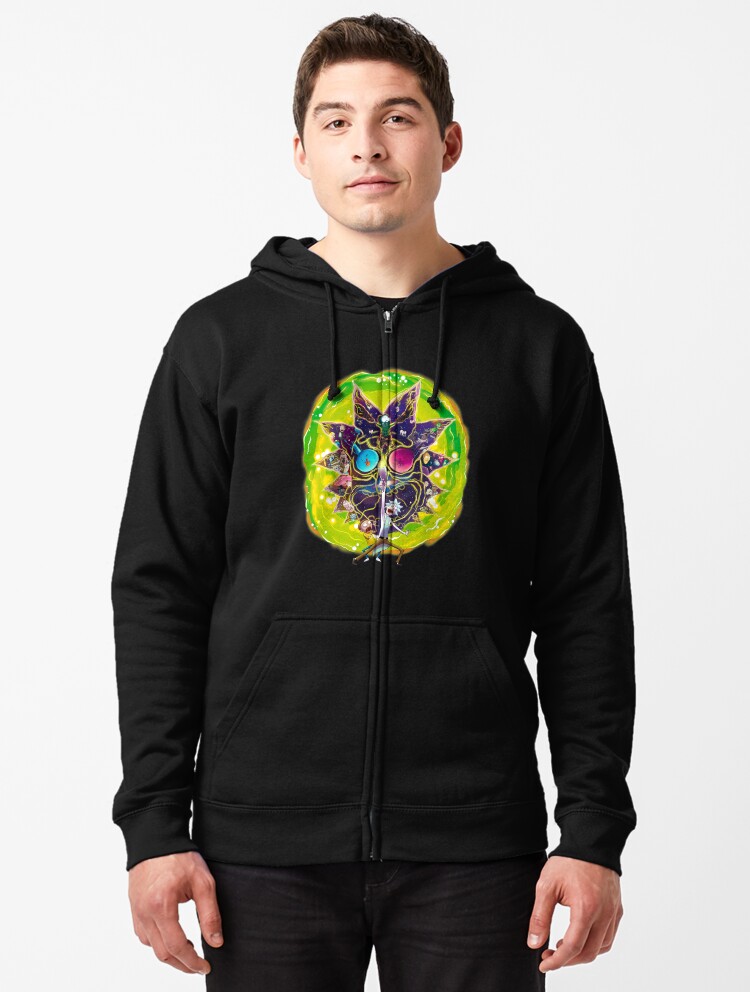 rick and morty zip hoodie