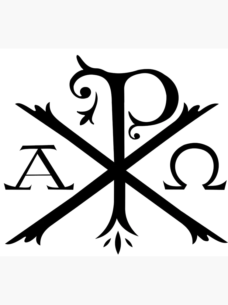 Chi Rho Christian Symbol Alpha and Omega Postcard