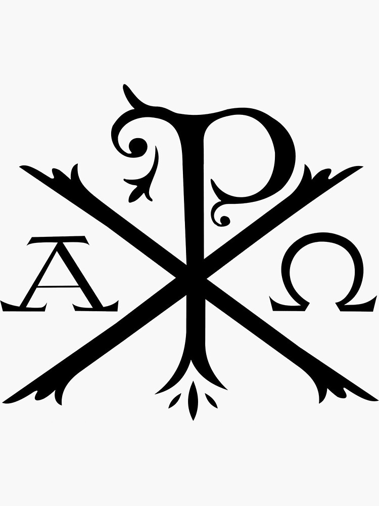 Chi Rho Christian Symbol Alpha and Omega