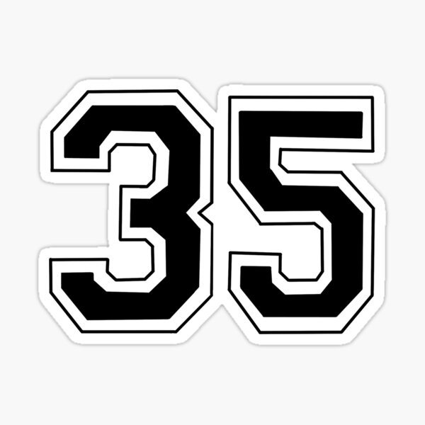 "sport number 35" Sticker for Sale by MaelynCouch Redbubble