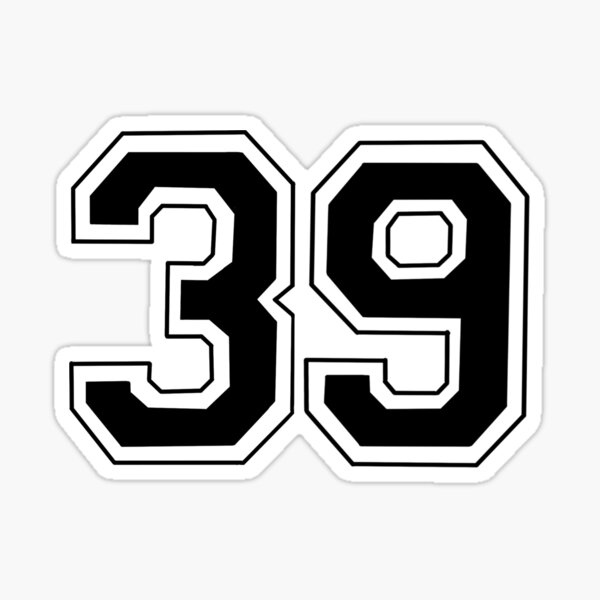 Kevin Kiermaier #39 Jersey Number Sticker for Sale by StickBall