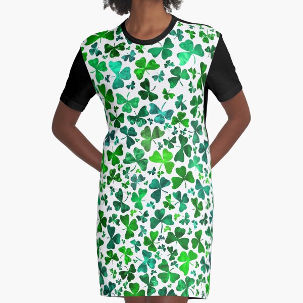 Shamrocks Graphic T-Shirt Dress