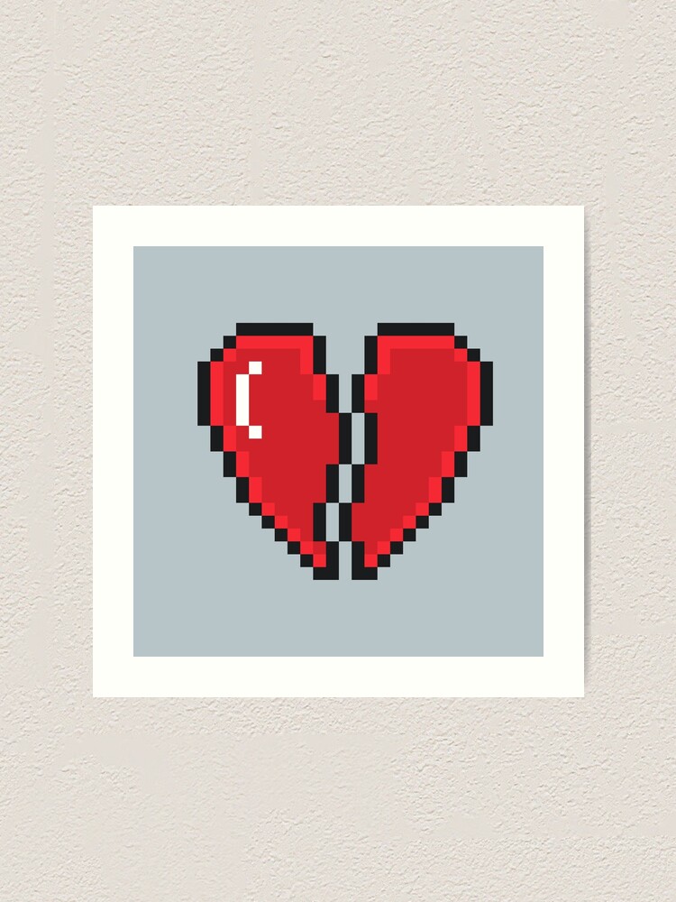 8 Bit Pixel Art Broken Heart 8 Bit Pixel Art Broken Heart