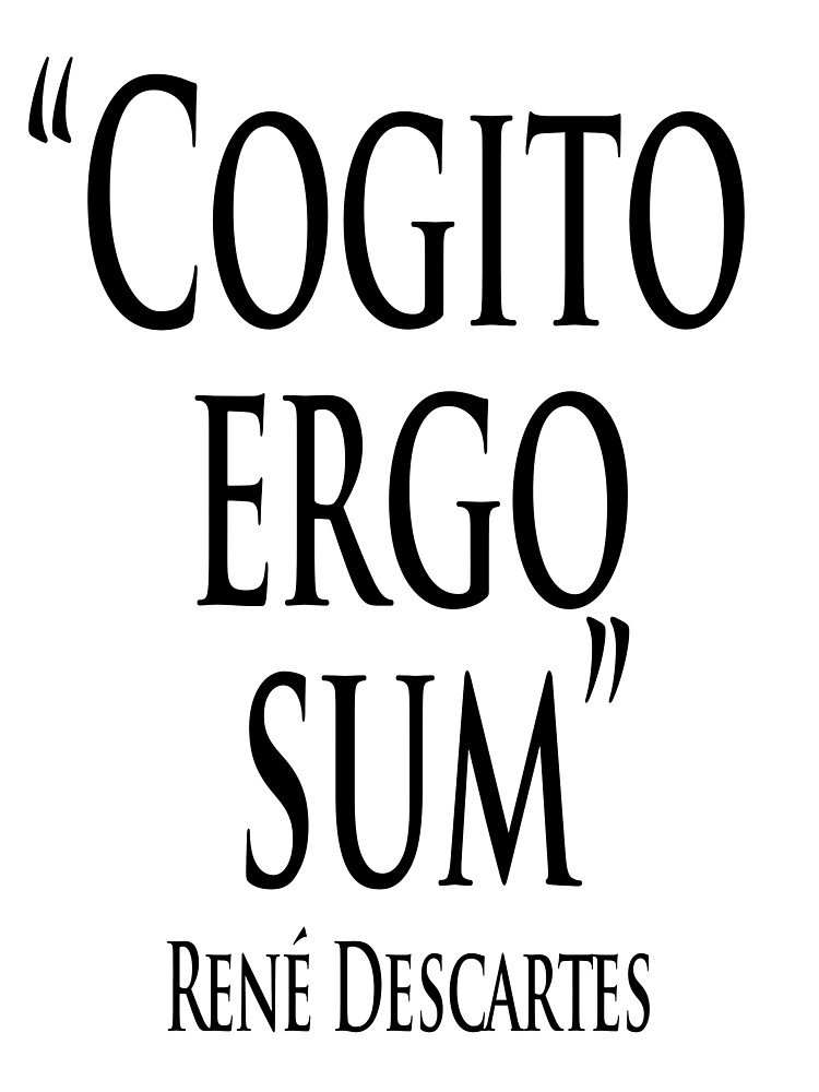 Philosophy Rene Descartes Cogito Ergo Sum I Think Therefore I Am Kids T Shirt By Tomsredbubble Redbubble