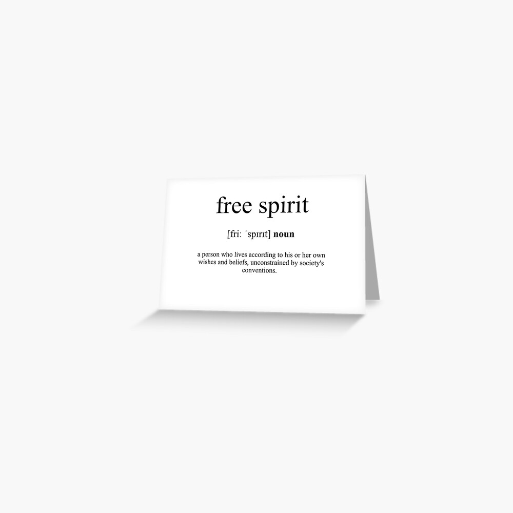 free-spirit-definition-dictionary-collection-greeting-card-for-sale