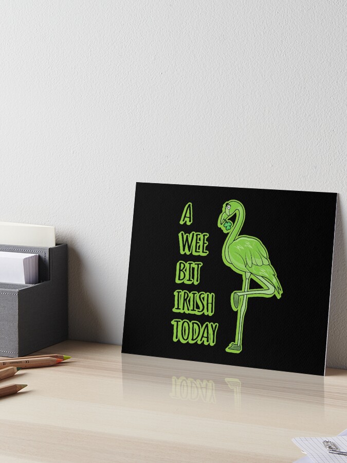 A Wee Bit Irish Today Flamingo Leprechaun St Patricks Day T-Shirt Birthday Gift