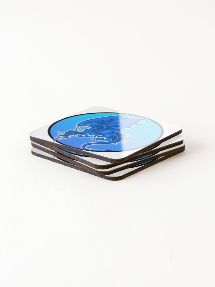Thumbnail 4 of 5, Coasters (Set of 4), DRAGON BLUE designed and sold by RACOUSA.