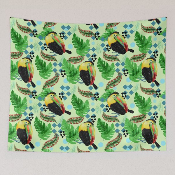 Item preview, Tropical Toucan in Lime designed and sold by Sharon Schwalbe.