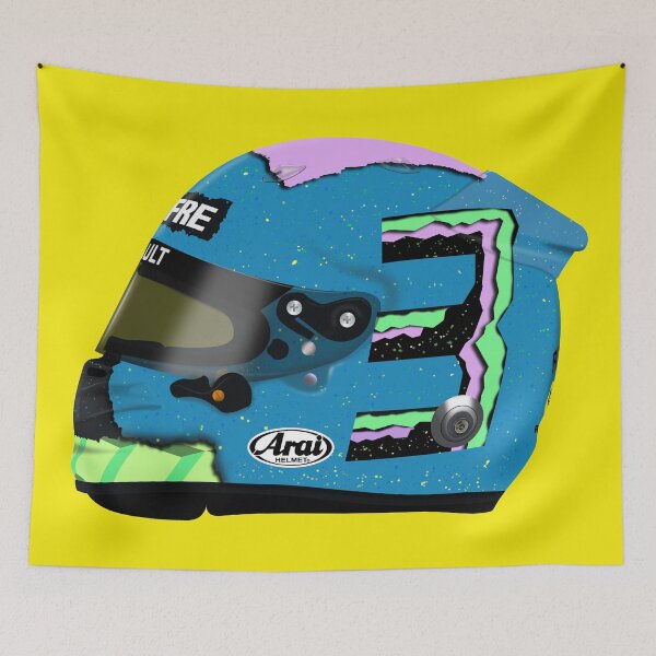 Item preview, Daniel Ricciardo - 2019 Helmet Left side (no text) designed and sold by JageOwen.