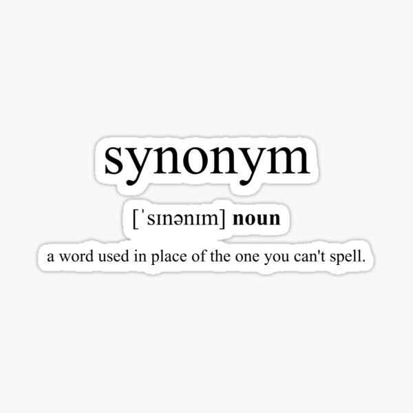 "Synonym Definition Dictionary Collection" Sticker for Sale by