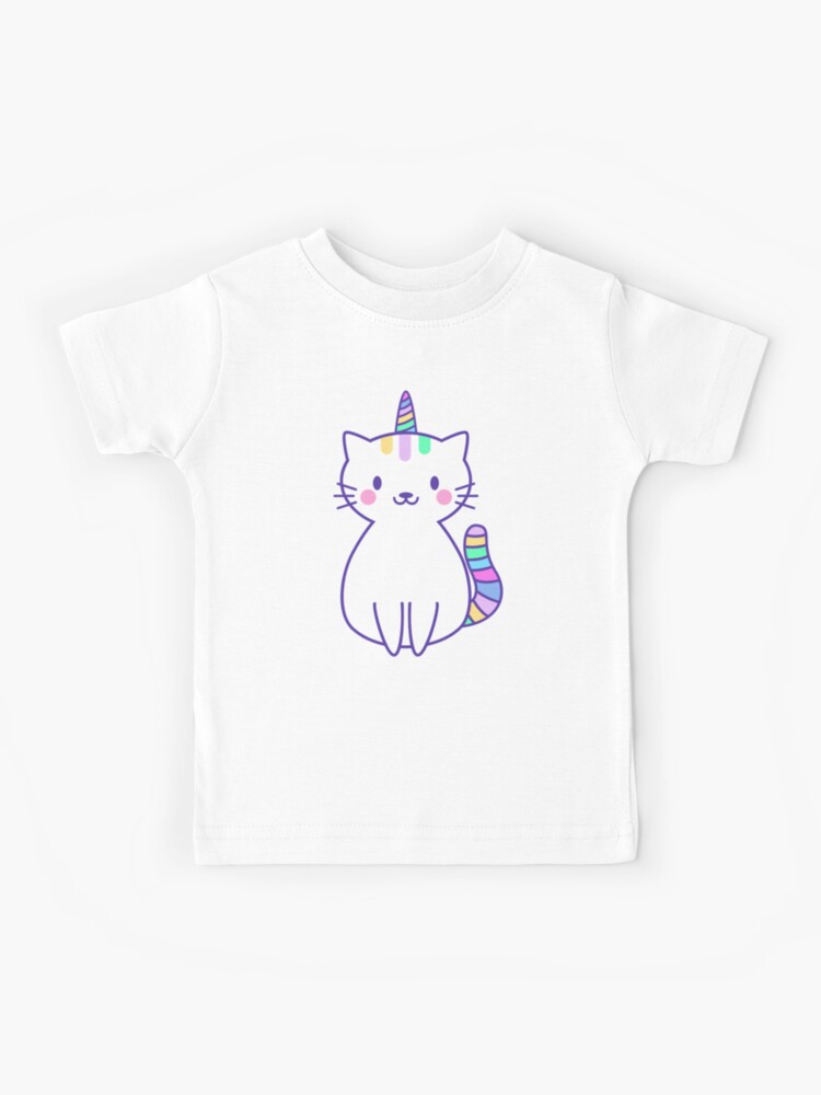 Unicorn Caticorn Magical Unicorn Cat Kitty Kitten Kids T Shirt By Etud1984 Redbubble - t shirts roblox cat