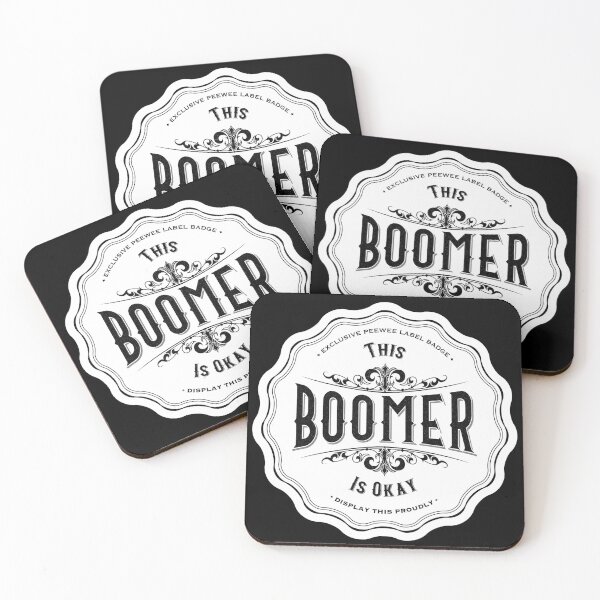 Item preview, THIS BOOMER IS OKAY - BLACK ON WHITE designed and sold by Delapits.