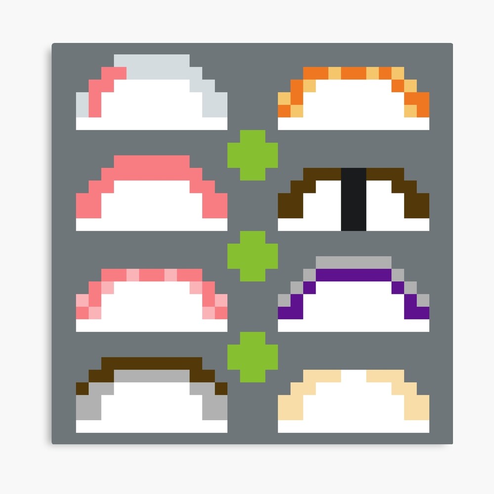 sushi pixel art design poster by 8bitpixelart redbubble
