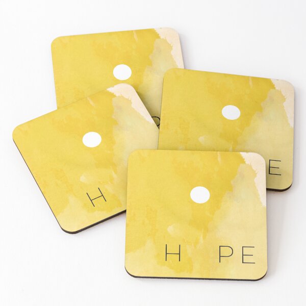 Item preview, Hope Positive Encouraging Quote Abstract Sun Yellow Watercolor  designed and sold by Inogitna Designs.