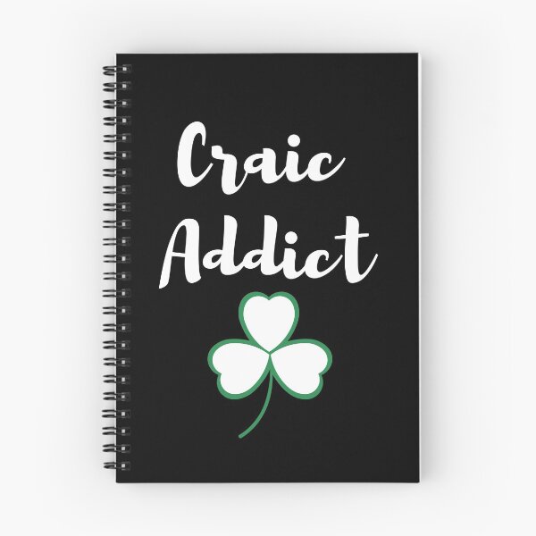 Item preview, Craic Addict Fun Irish design white print on black mask pin sticker tshirt tee designed and sold by denisetees.
