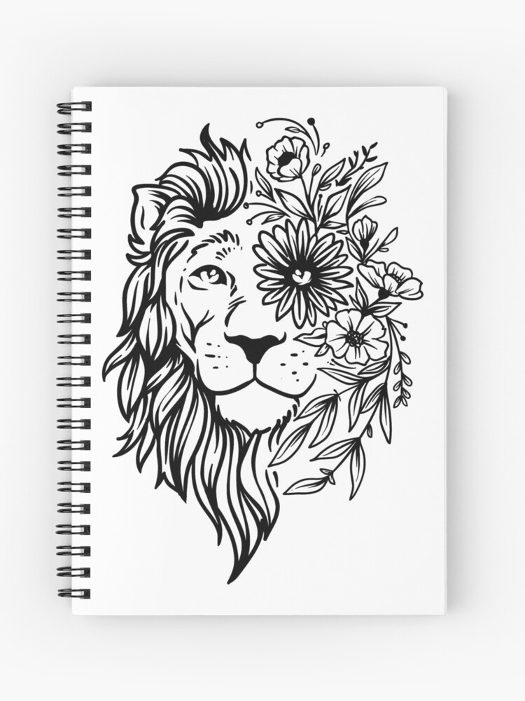Download Boho Lion Spiral Notebook By Jarkells Redbubble