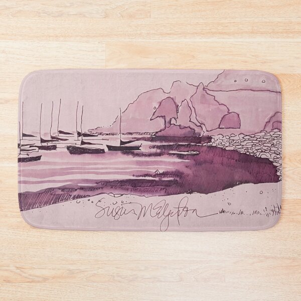 Item preview, Boats in the Harbor in Dusty Coral designed and sold by WatersEdgeGal.
